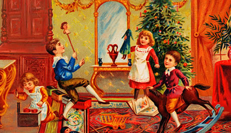  LA VENDEDORA DE JUGUETES Children-at-christmas-illustration